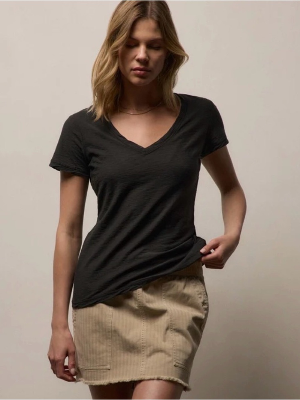 James Perse Standard Charcoal Gray Fitted T-Shirt Dress Size 1